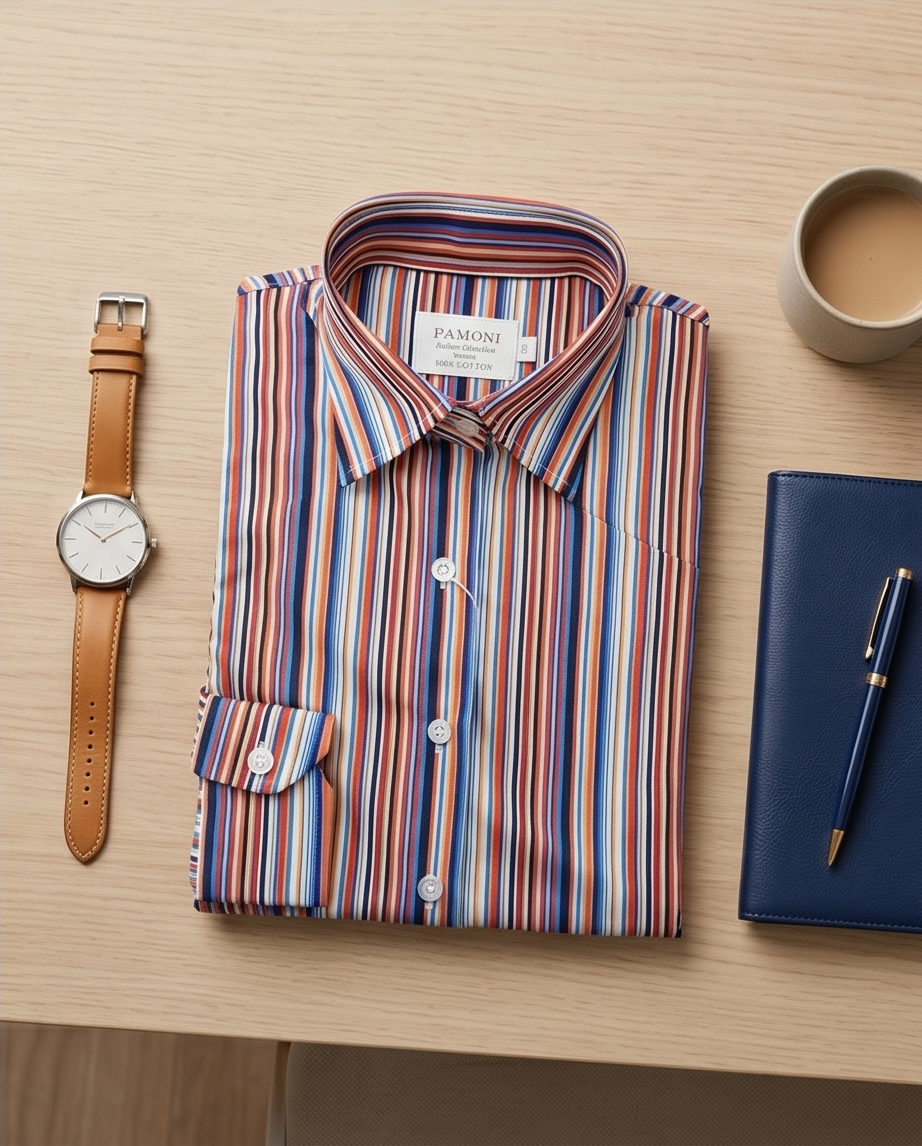 The Executive Stripe Fitted Cotton Shirt