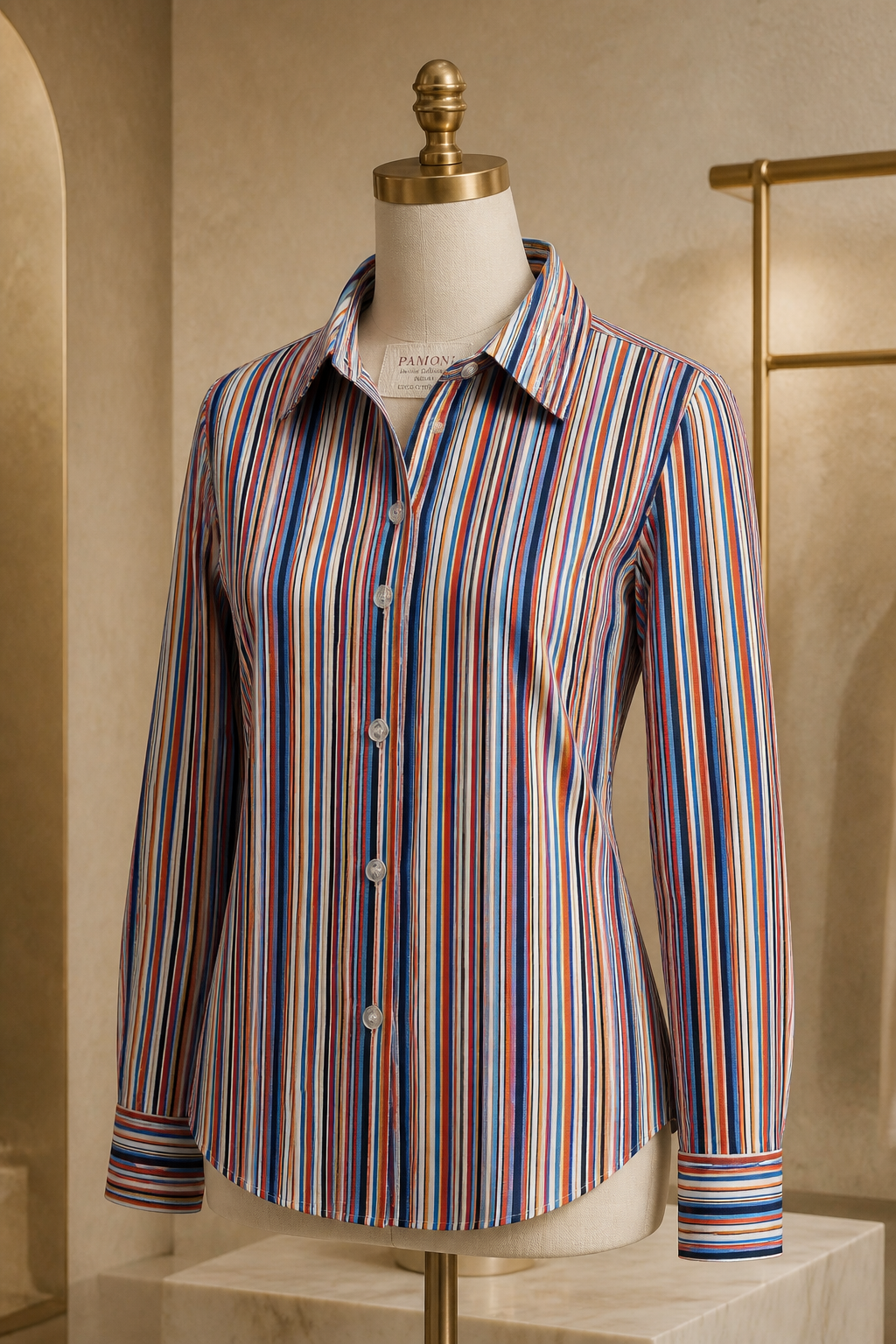 The Executive Stripe Fitted Cotton Shirt