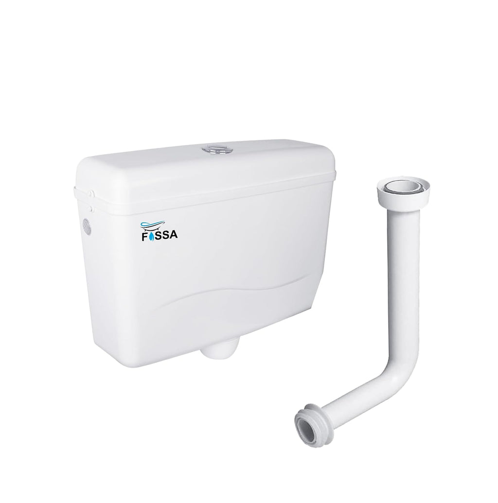 Fossa Flushing Cistern 9 Ltr Capacity Side Handle Flush Tank White