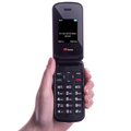 Returned Resale - TTfone TT140 Red Flip Folding Phone with USB Cable, Vodafone Pay As You Go