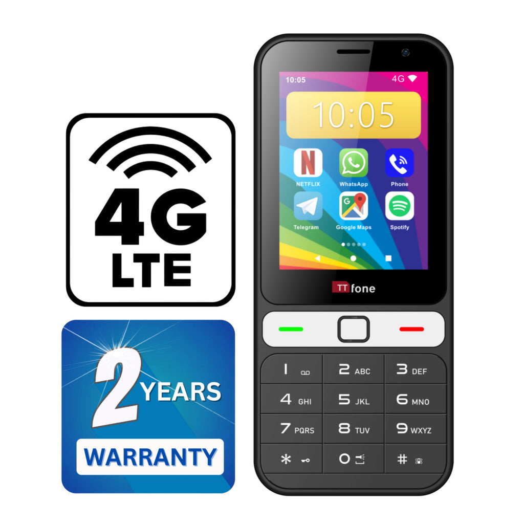 Returned Resale - TTfone TT280 4G Android Mobile with EE SIM and Mains Charger