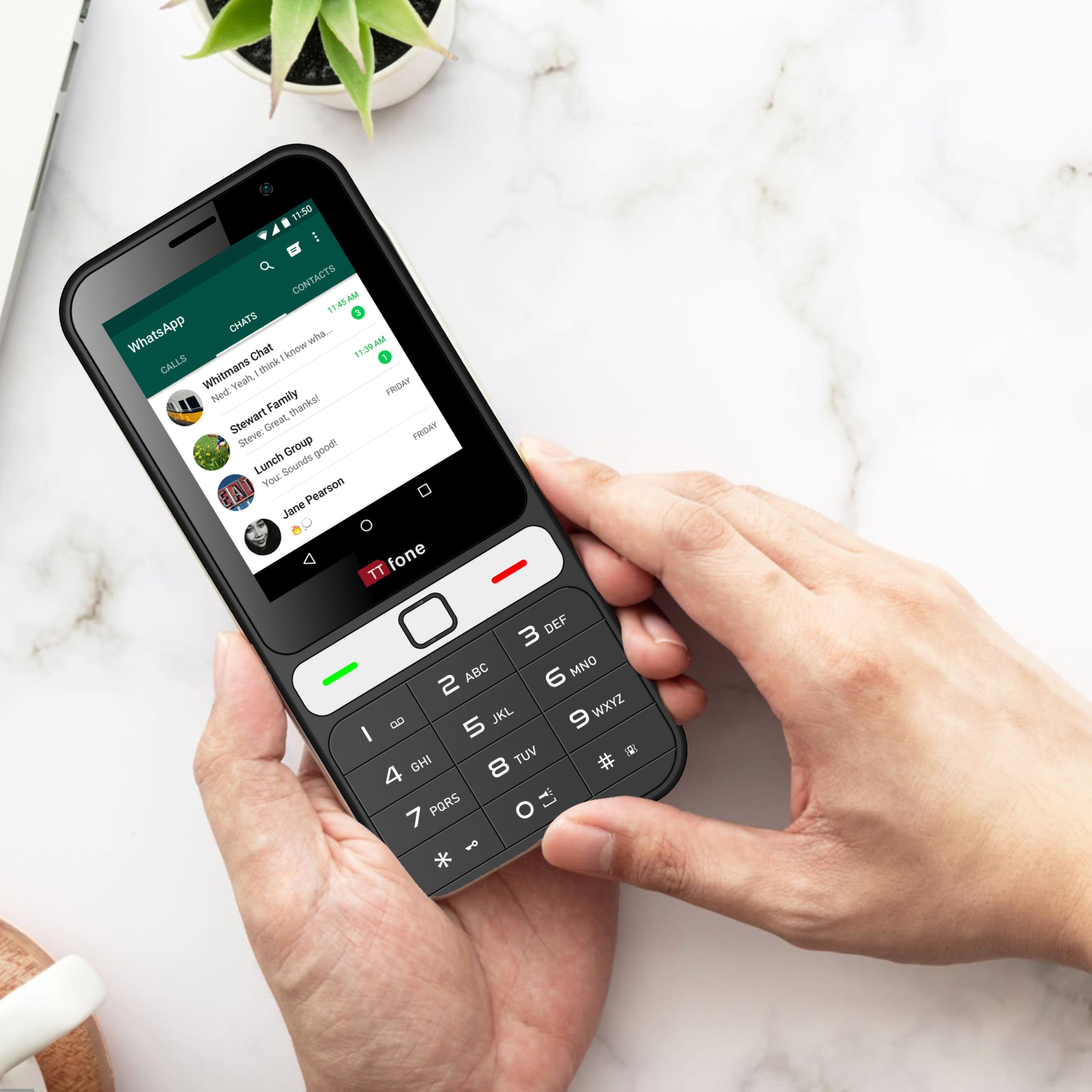 Returned Resale - TTfone TT280 4G Android Mobile with EE SIM and Mains Charger