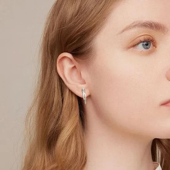 Serpent Sparkle Hoop Earrings – Gold & Silver Vermeil