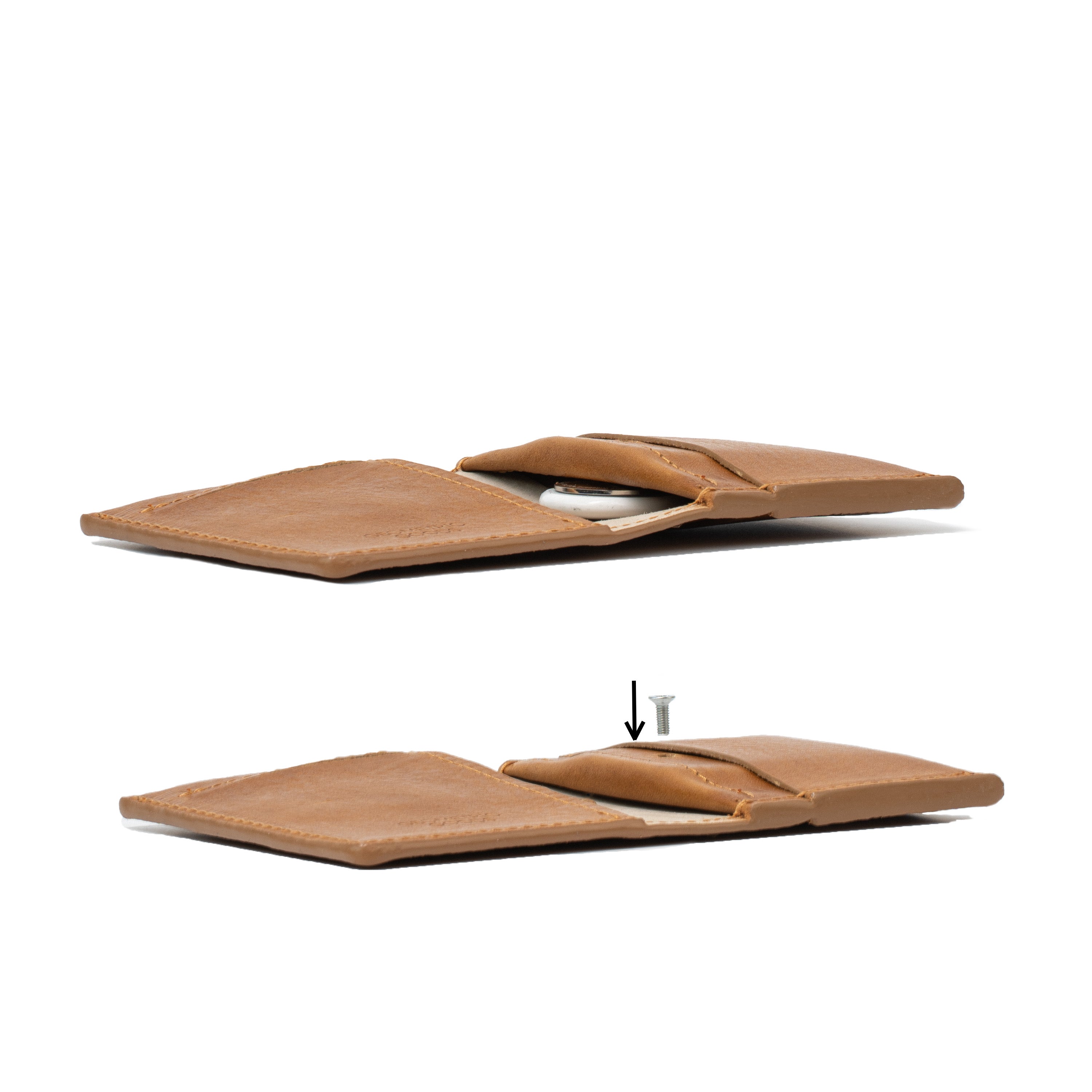 Leather Card Wallet for AirTag - The Minimalist 5.0