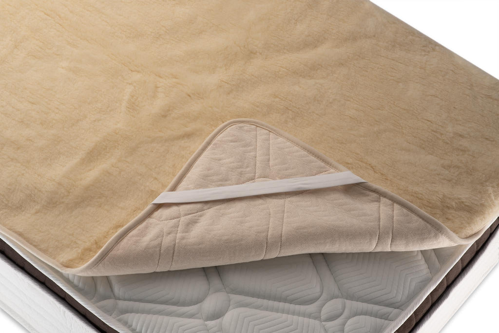 Reversible Hemp and organic cotton and Merino wool mattress pad, UK sizes