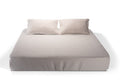 Natural linen fitted sheet