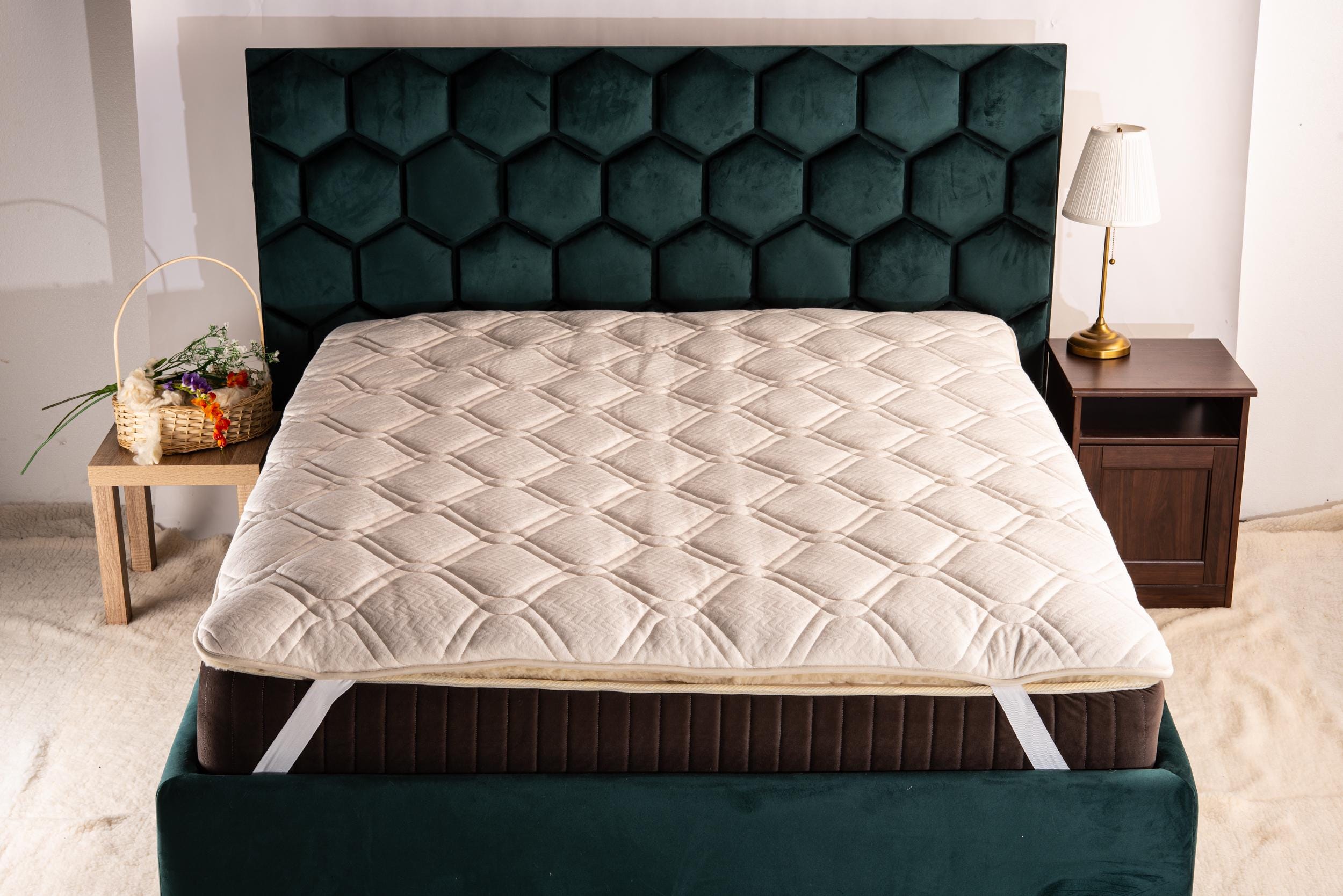 Reversible All Season Wool and Hemp Mattress Topper, US SIZE