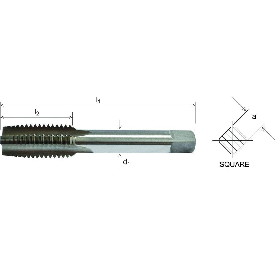 Somta Series 501 - HSS Straight Flute Short Hand Second (Intermediate) Tap M30 x 3.5mm