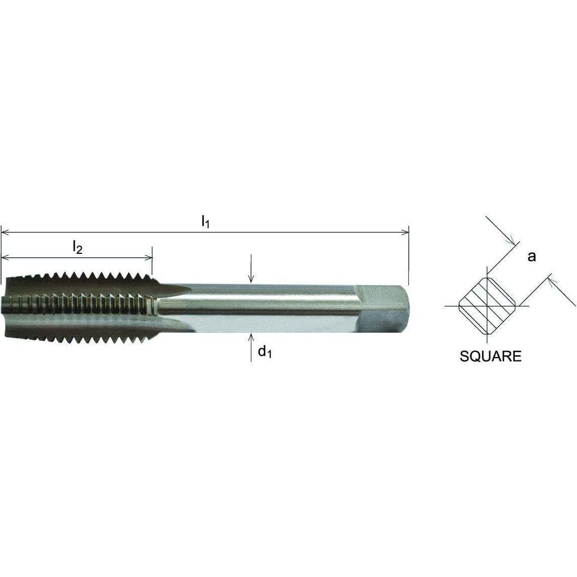 Somta Series 521 - HSS Straight Flute Short Hand Taper (First Tap) BSW 3/8" x 16 TPI