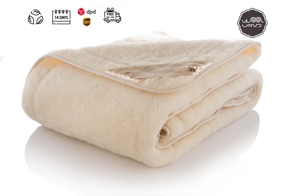 Woolland Merino Wool Blanket - Double faced, reversible