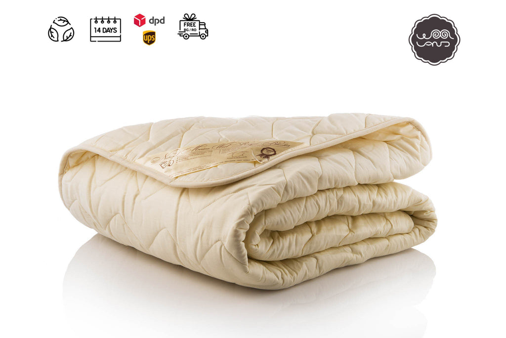 Woolland Merino Wool Quilt – Cotton Sateen surface and 350 gsm Wool Batting
