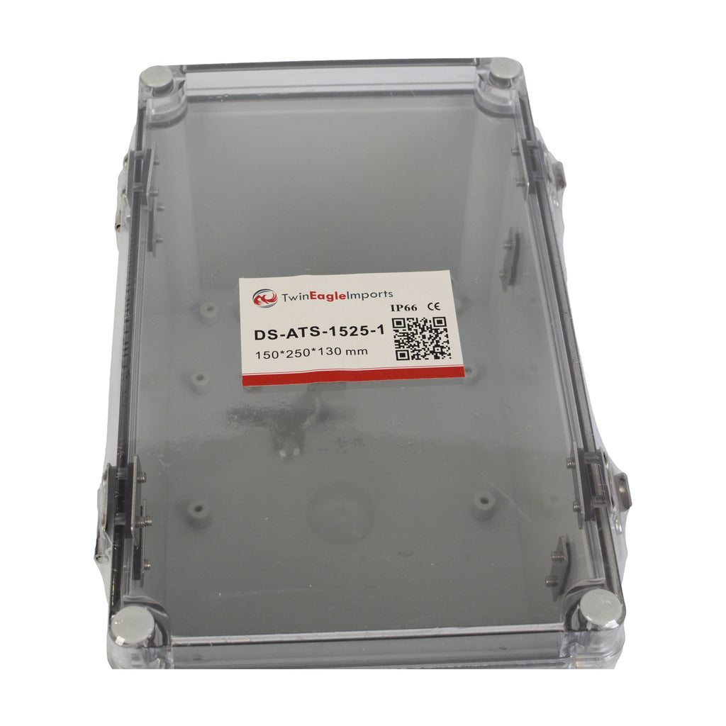 ABS IP66 Clear Lid Hinge Junction Box 150 x 250 x 130mm