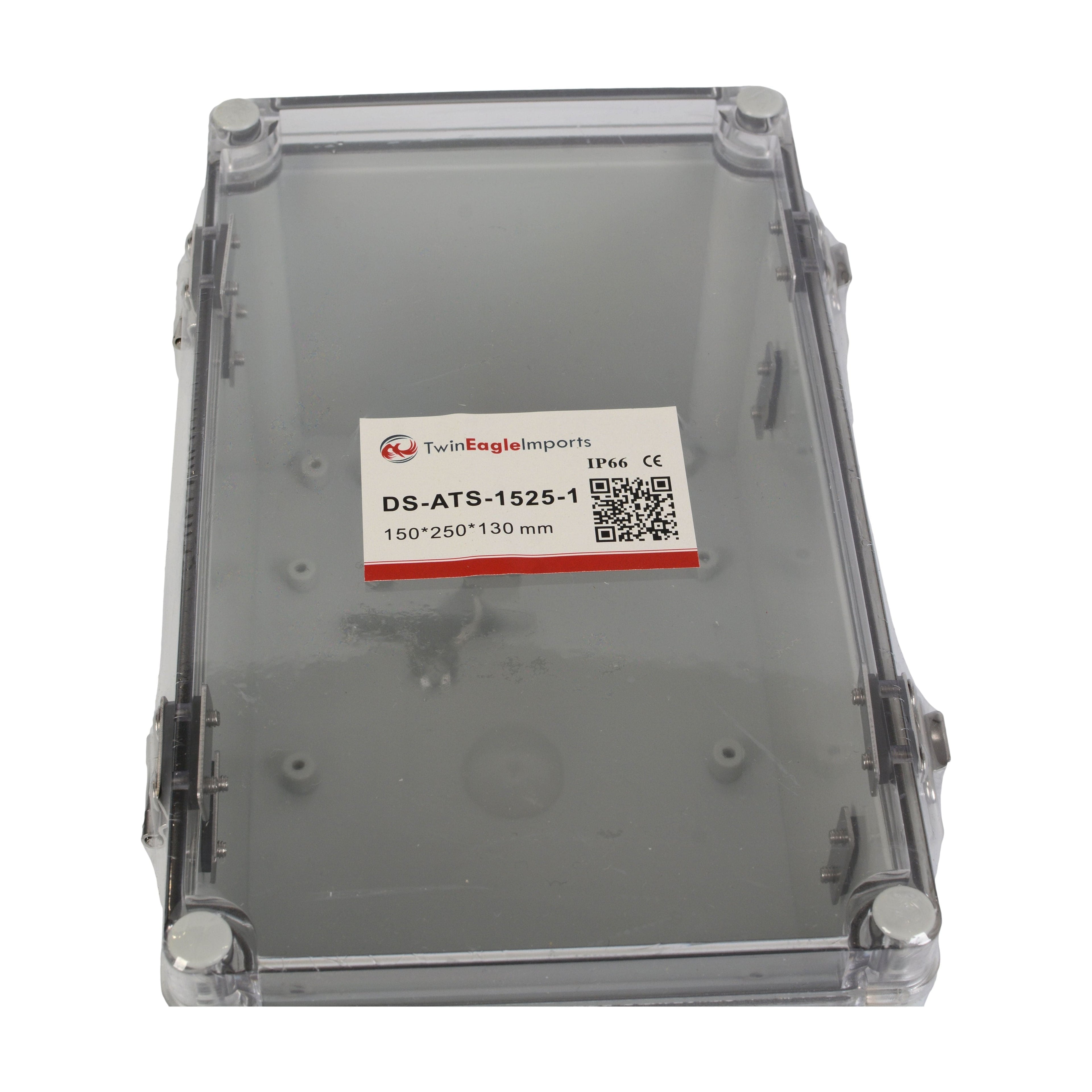 ABS IP66 Clear Lid Hinge Junction Box 150 x 250 x 130mm