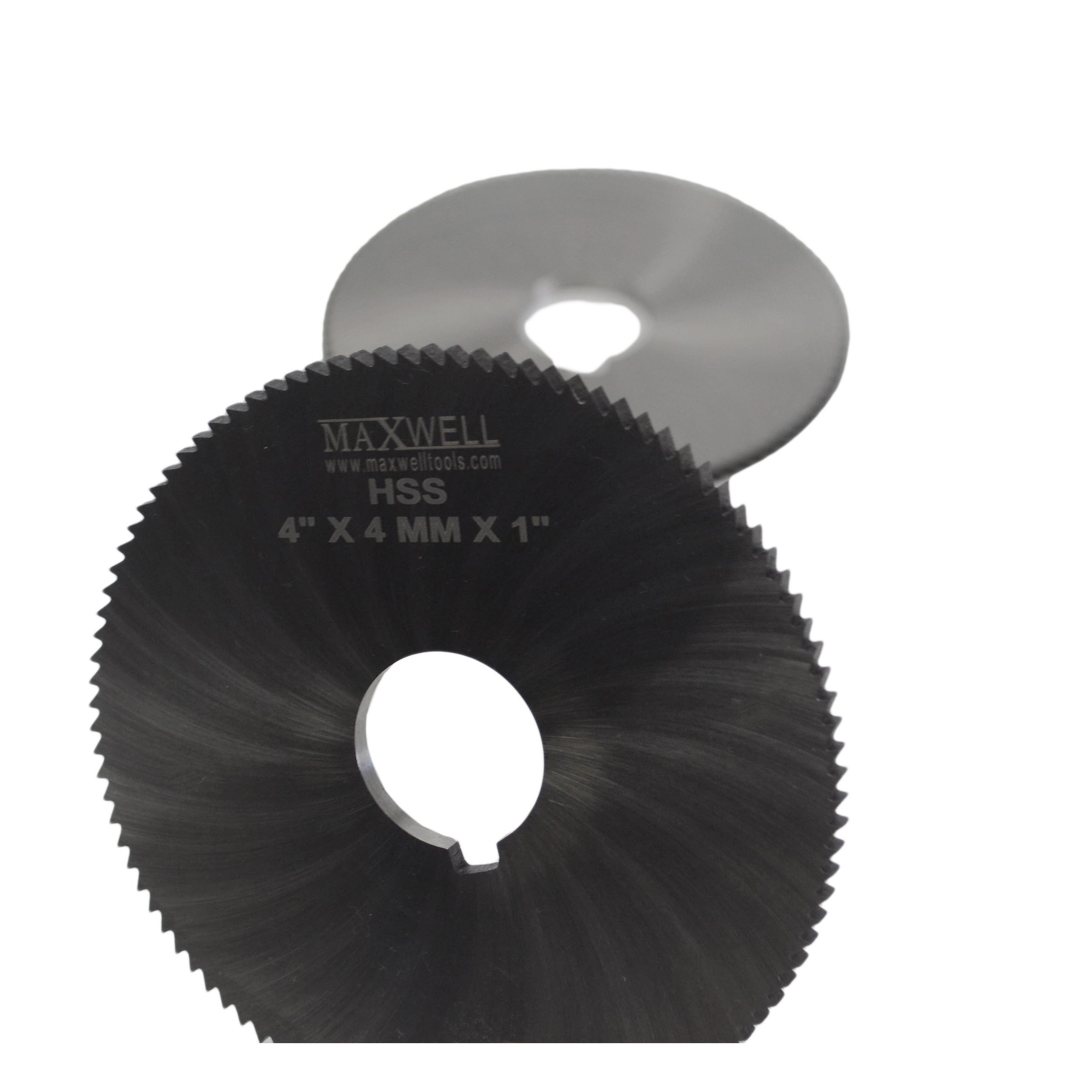 Maxwell HSS Slitting Saw 4" x 4 MM x 1" Bore