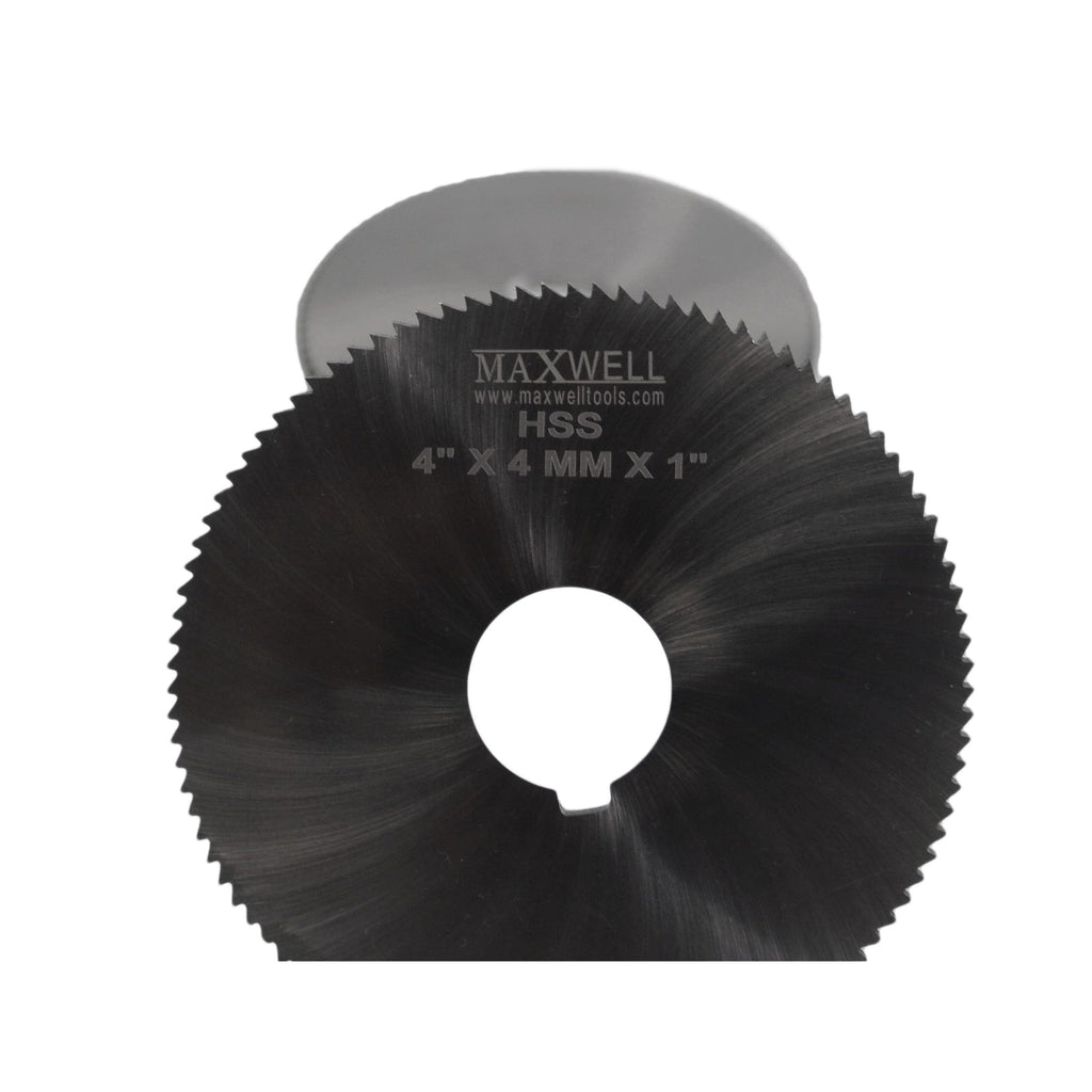 Maxwell HSS Slitting Saw 4" x 4 MM x 1" Bore
