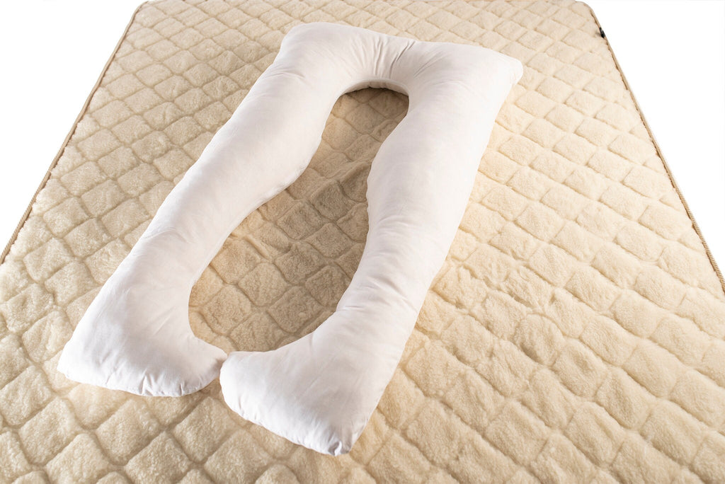 The Woolland  Hemp and Wool Pregnancy Pillow, U Shaped